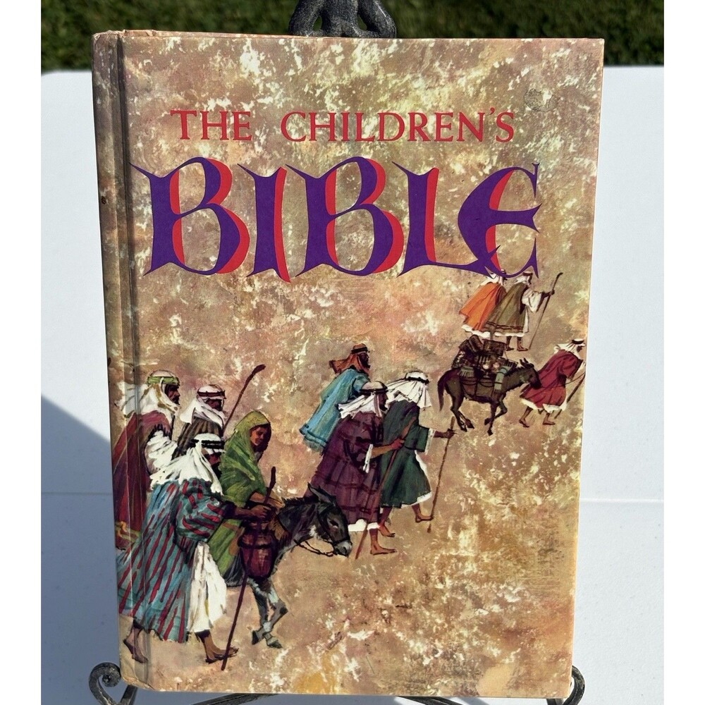 Vintage The Children's Bible golden Press Brown HC Illustrated 1965 USA Kids